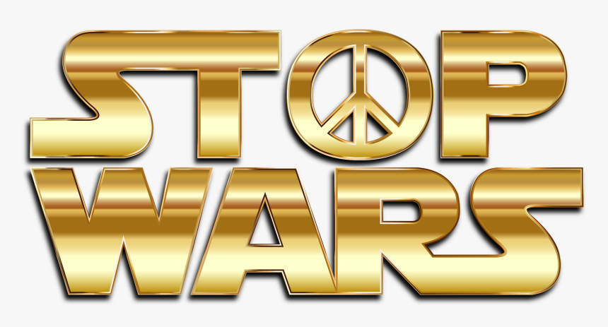 Stop Wars Gold With Drop Shadow - Graphic Design, HD Png Download, Free Download