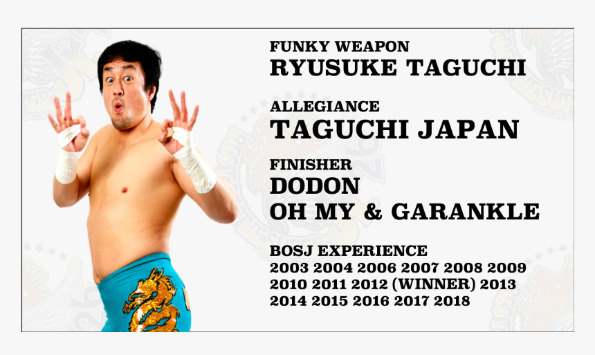 Most Times Out Of The Year, Ryusuke Taguchi Is Content - Taguchi Njpw, HD Png Download, Free Download