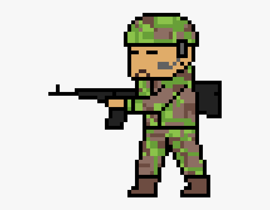 Army Man Pixel Art, HD Png Download, Free Download