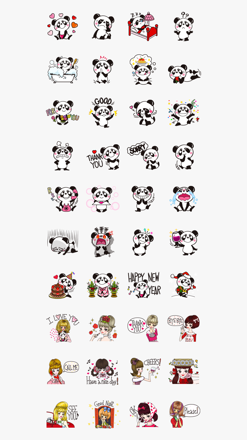 Cute Chibi Kawaii Panda, HD Png Download, Free Download