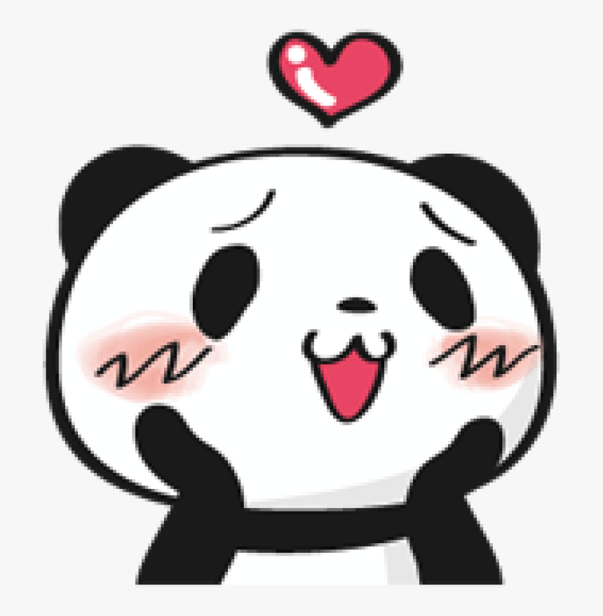 Line Sticker Png Free Download - Line Panda Sticker, Transparent Png, Free Download