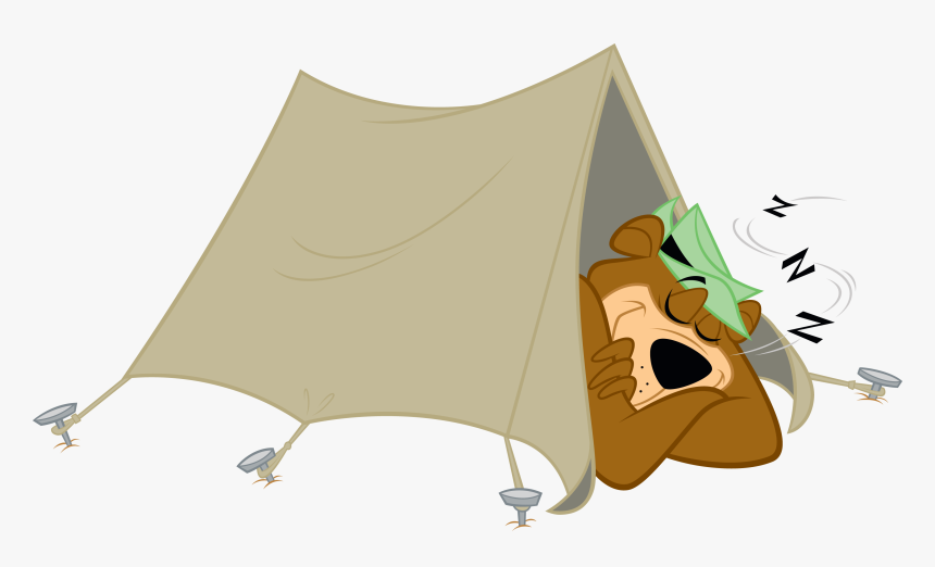 Yogi In Tent Sleeping - Yogi Bear Sleepy, HD Png Download, Free Download