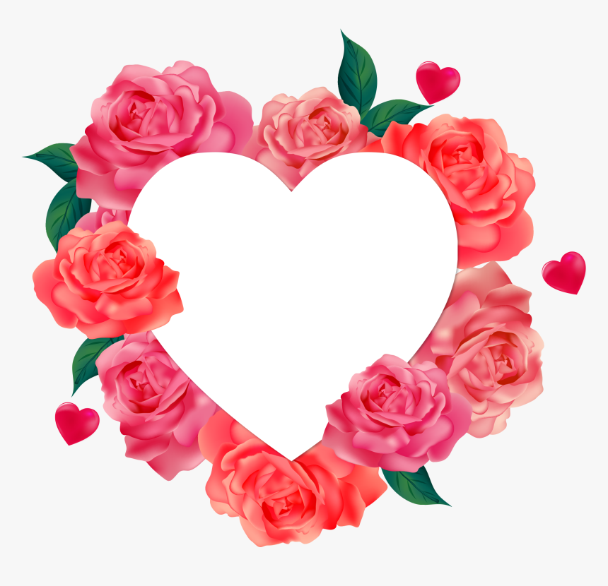 Valentine Background Png - Heart And Rose Png, Transparent Png, Free Download