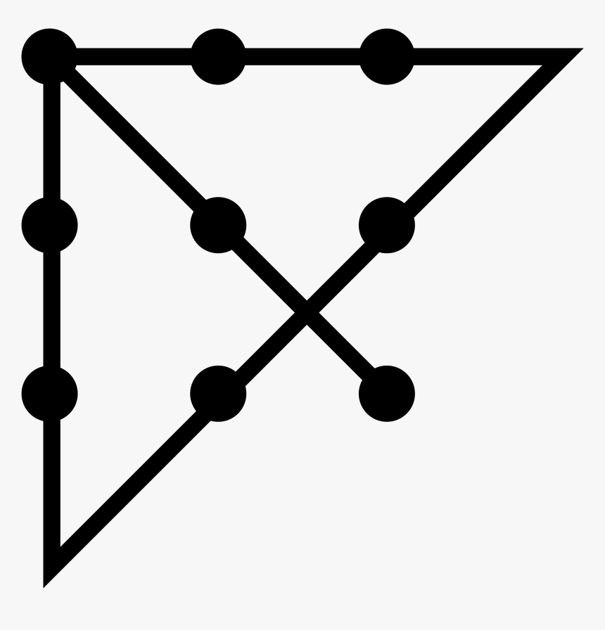 9 Dots 4 Lines - Connect The Dots With Four Straight Lines, HD Png Download, Free Download