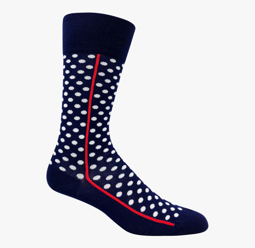 Polka Dots Socks - Navy Pattern Socks Mens, HD Png Download, Free Download