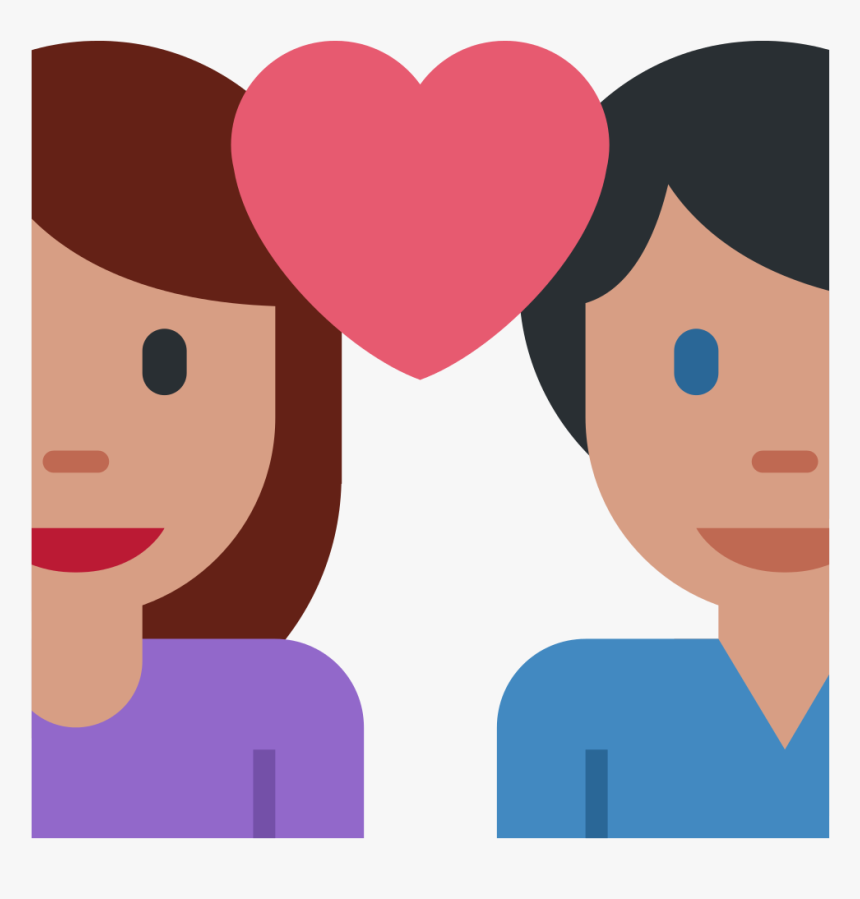 File - Twemoji 1f491 - Svg - Emoji Red Heart Couple, HD Png Download, Free Download
