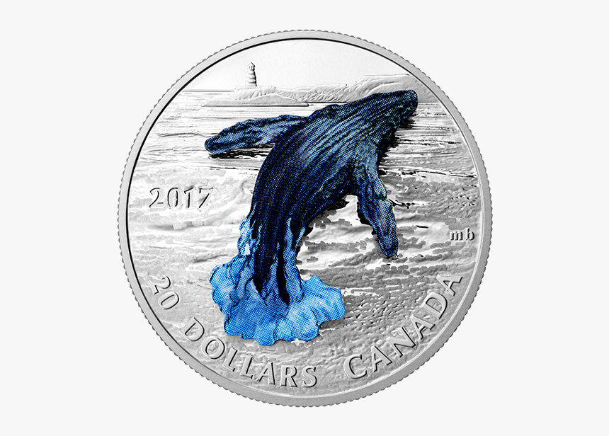 1 Oz Pure Silver Coin Three Dimensional Breaching Whale, HD Png Download, Free Download