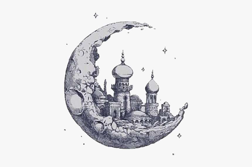 Image Moon Castlemoon - Transparent Moon Drawing, HD Png Download, Free Download