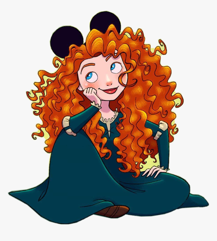 #merida #mickeyears #disney #cute #cartoon #drawing - Princess Merida Drawing, HD Png Download, Free Download