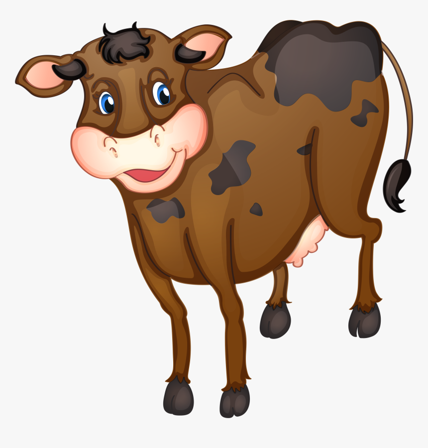 Transparent Hey Diddle Diddle Clipart - Brown Cow Clipart, HD Png Download, Free Download