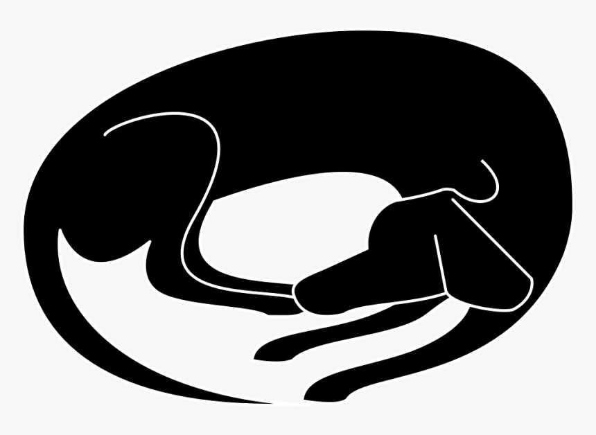 Cartoons Of People Sleeping 23, Buy Clip Art - Sleeping Dog Silhouette Clip Art, HD Png Download, Free Download