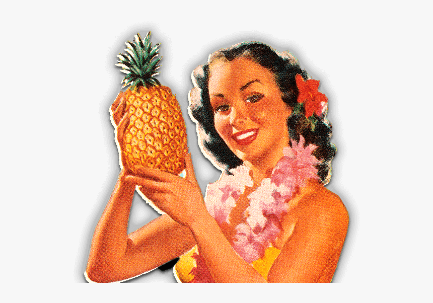 Vintage Hawaiian Girl Clip Art, HD Png Download, Free Download