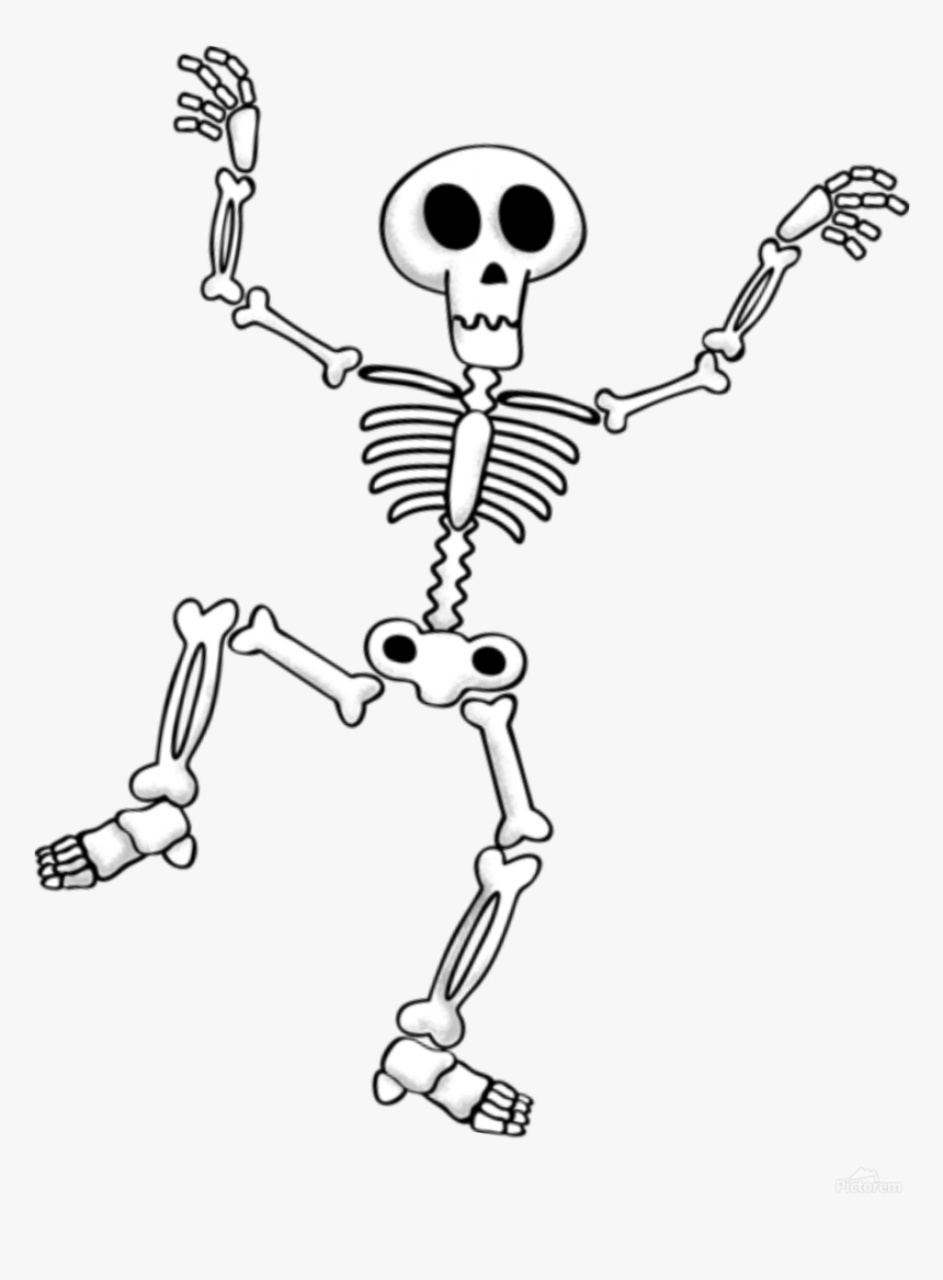 Easy Dancing Skeleton Drawing, HD Png Download, Free Download