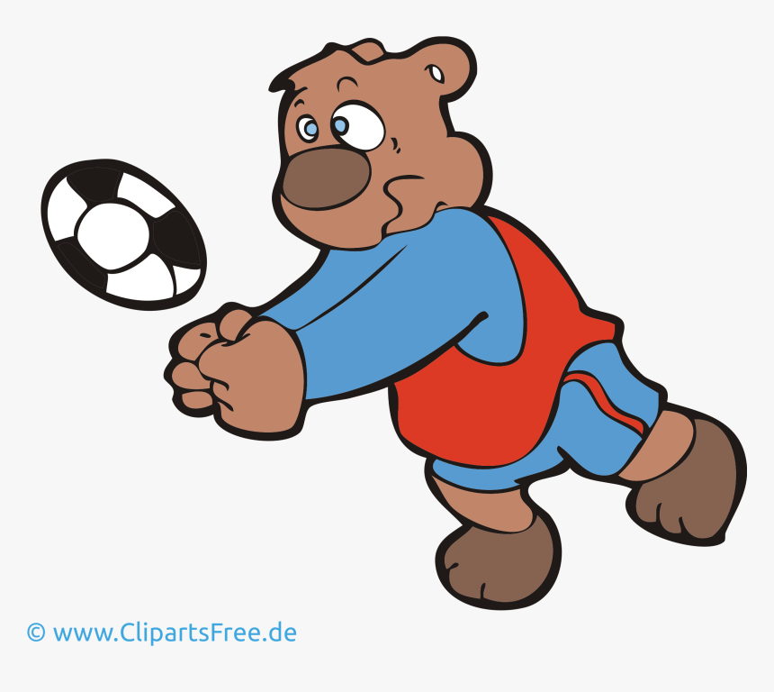 Volleyball Clipart Bild Cartoon Grafik Illustration - Cartoon Animal Volleyball, HD Png Download, Free Download