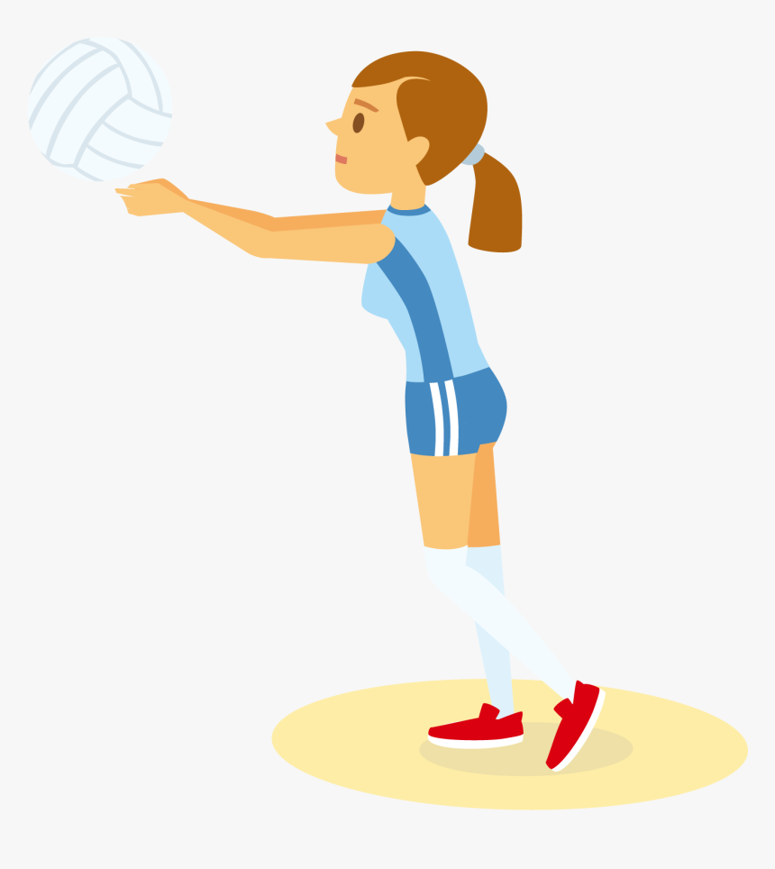 Transparent Volleyball Player Cartoon, HD Png Download, Free Download