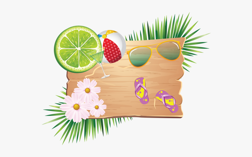 Beach Vector Tropical - Beach Items Png, Transparent Png, Free Download