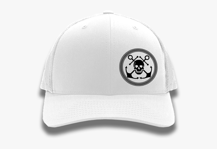 White Anchor & Skull Flexfit Trucker Hat"
 Class= - Baseball Cap, HD Png Download, Free Download