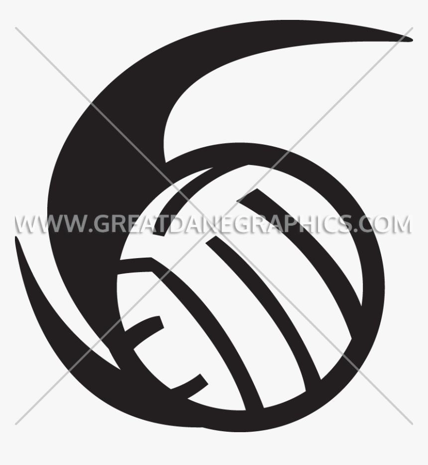 Volleyball Clipart Swoosh - Crescent, HD Png Download, Free Download