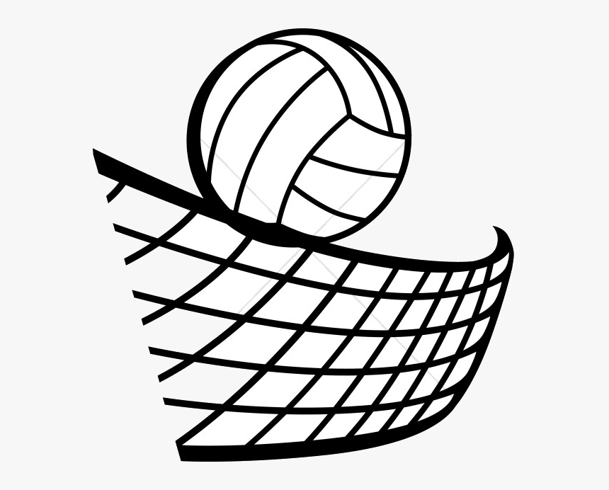 Volleyball In Black And White Youth Program Clipart - Volleyball Black And White Clipart, HD Png Download, Free Download