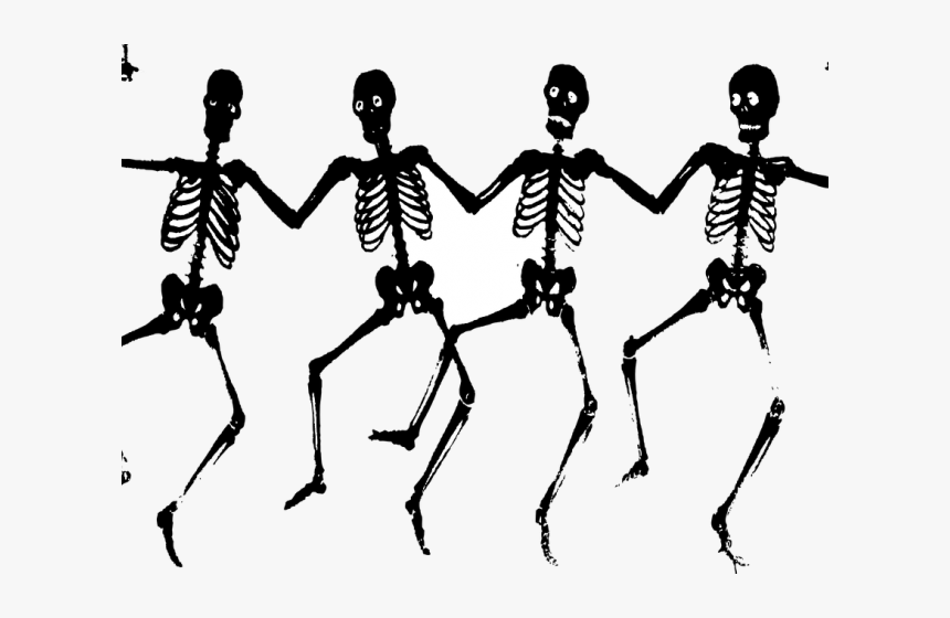 Drawn Dance Skeleton Dancing - Transparent Dancing Skeleton Clipart, HD Png Download, Free Download