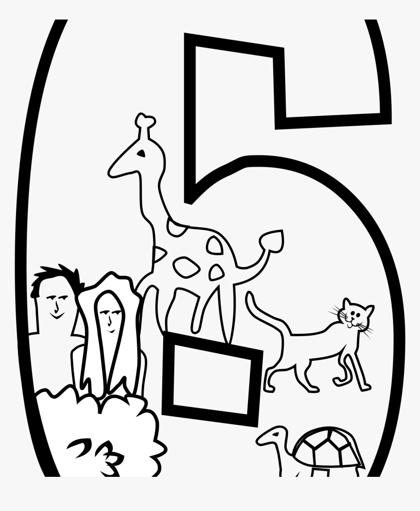 Creation Coloring Pages Clipart Creation Day 6 Coloring - Coloring Pages Creation Story Day 6, HD Png Download, Free Download