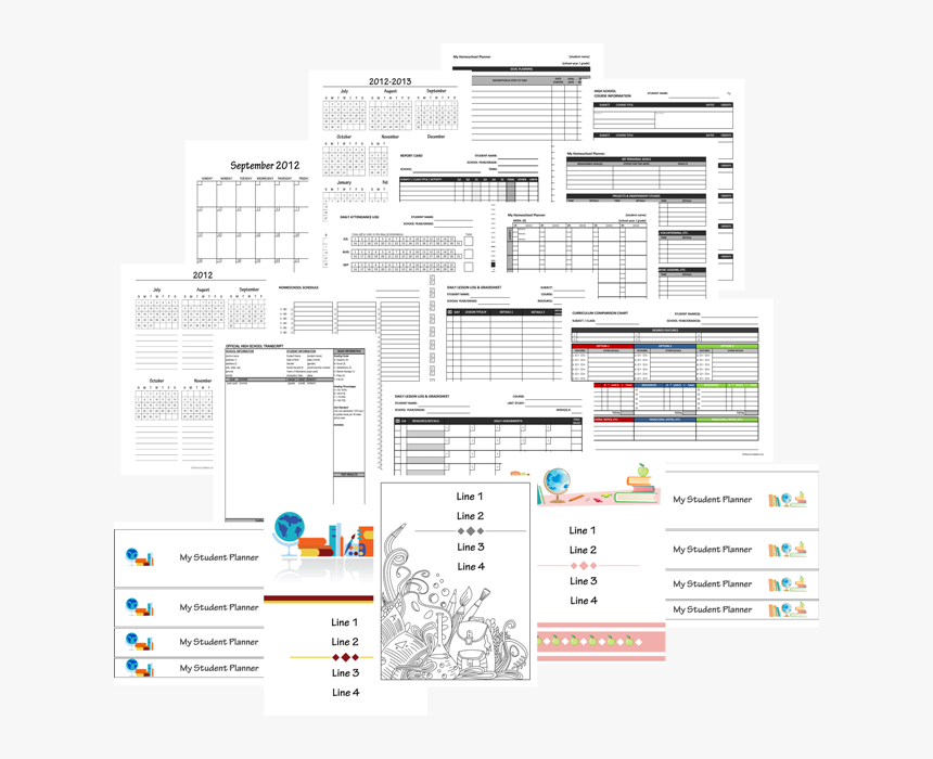 Homeschool Planner & Student Assignment Book Pages - Free Homeschool Student Planner, HD Png Download, Free Download