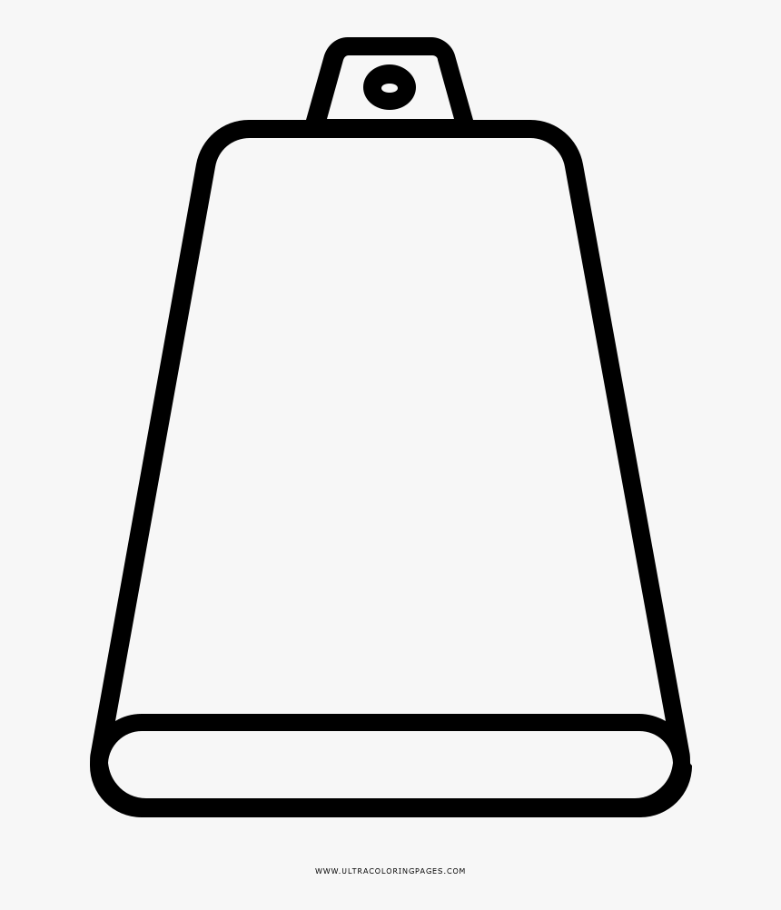 Cowbell Coloring Page - Cowbell Black And White, HD Png Download, Free Download