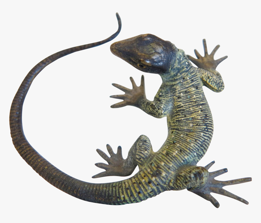 Antique Vienna Bronze Figure Of A Lizard - Lizard, HD Png Download, Free Download