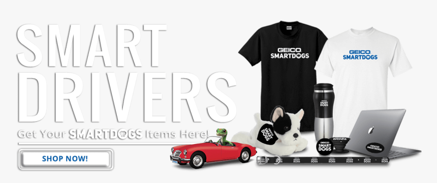 Geico Smart Dog - Antique Car, HD Png Download, Free Download