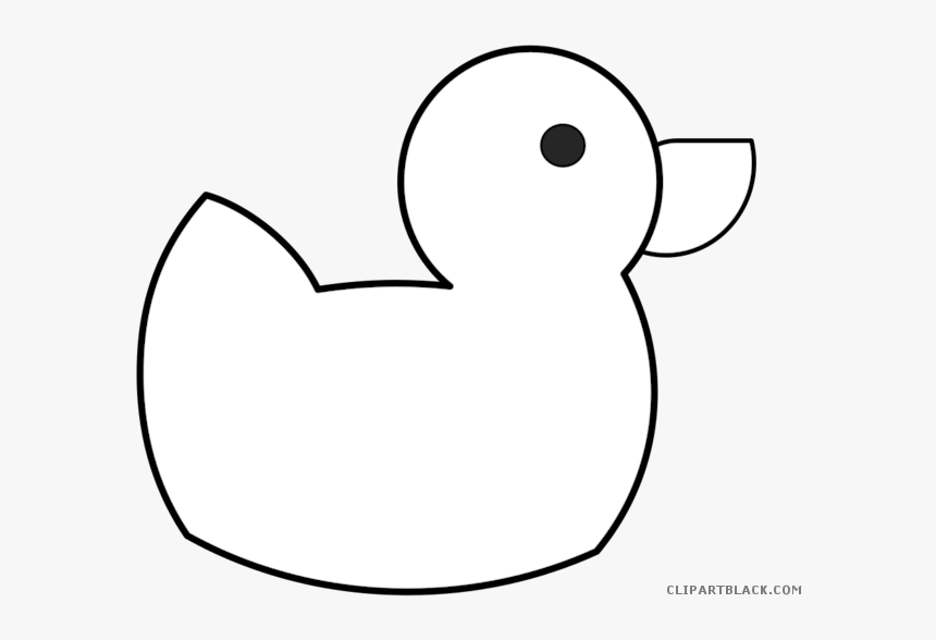 Black And White Rubber Duck Animal Free Black White - Black And White Rubber Duck Clip Art, HD Png Download, Free Download