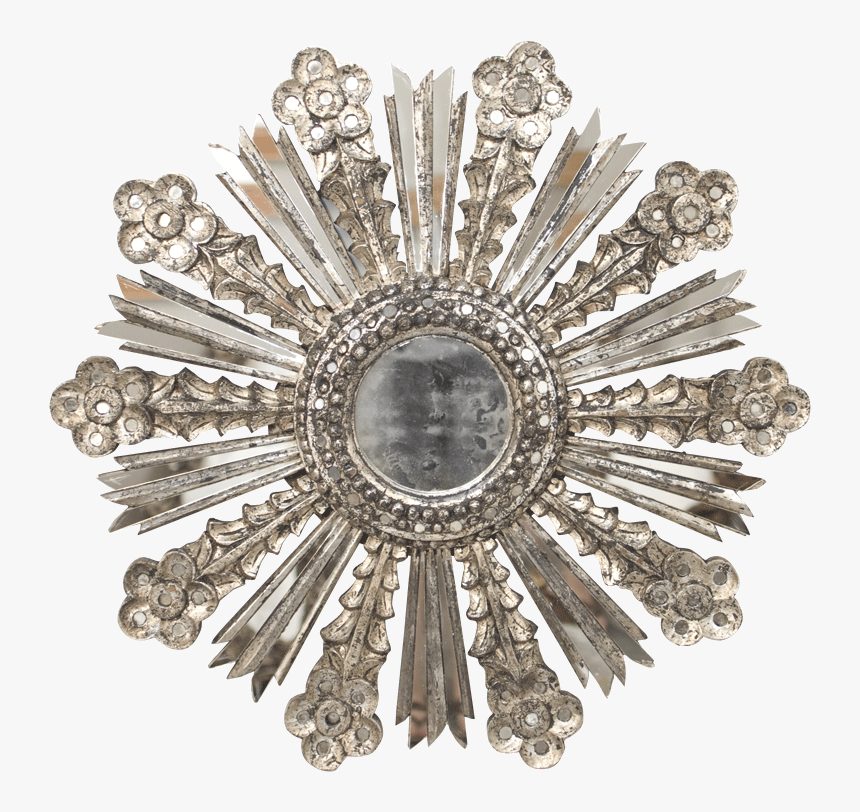 Worlds Away Champagne Silver Leaf Starburst Mirror - Mirror, HD Png Download, Free Download