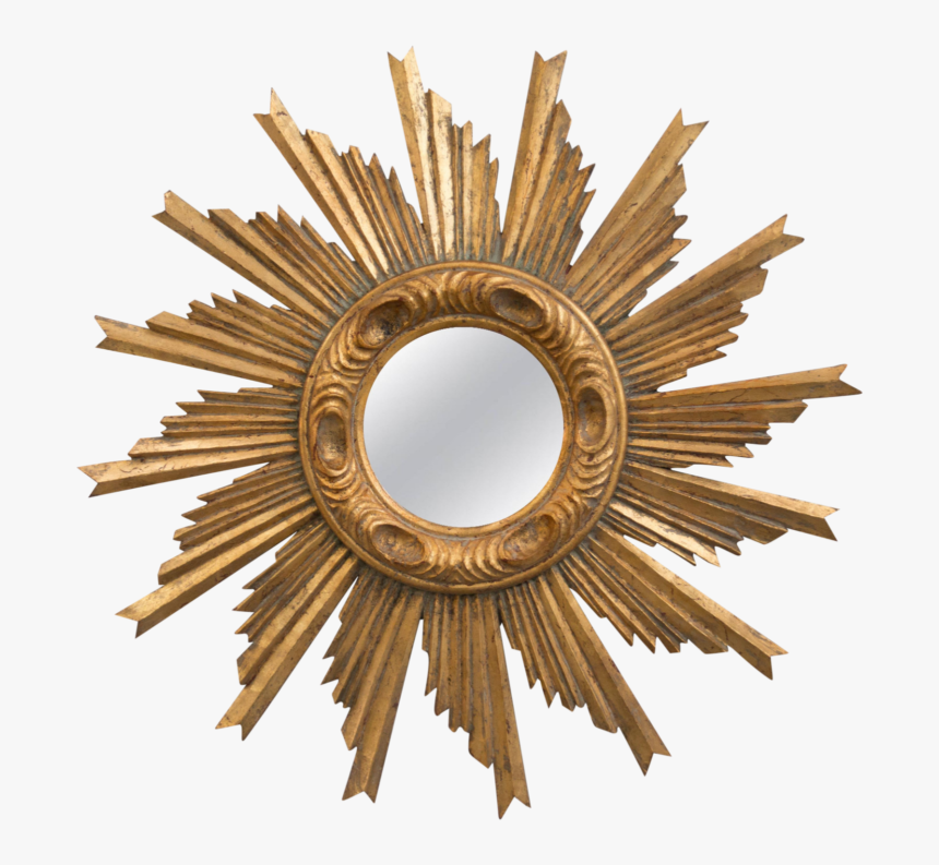 Mid Century French Giltwood Gold Gilt Sunburst Starburst - Logo Suiza Fruit Png, Transparent Png, Free Download