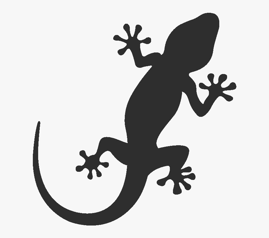 Gecko Clipart Footprint - Gecko Black And White, HD Png Download, Free Download