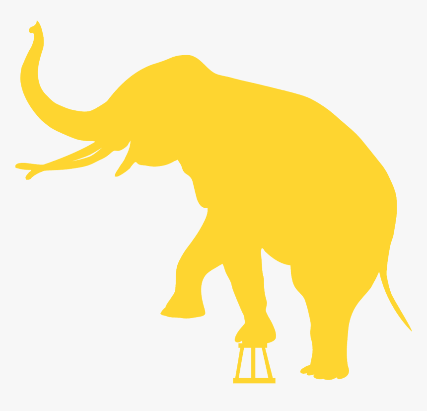 Circus Elephant Silhouette Png, Transparent Png, Free Download