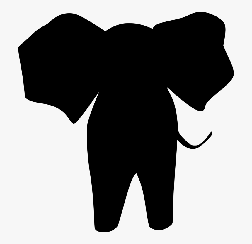 Animal Silhouettes Elephants Computer Icons Circus - Silhouette Of A Elephant, HD Png Download, Free Download