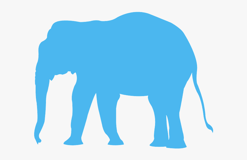 Elephant Dark Blue Silhouette, HD Png Download, Free Download