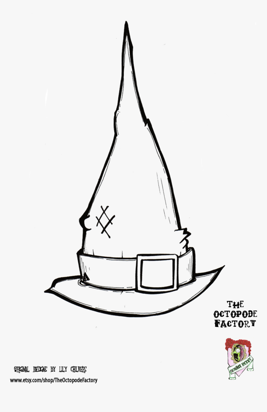 Here"s A Witches Hat Freebie For You All To Use It"s - Line Art, HD Png Download, Free Download