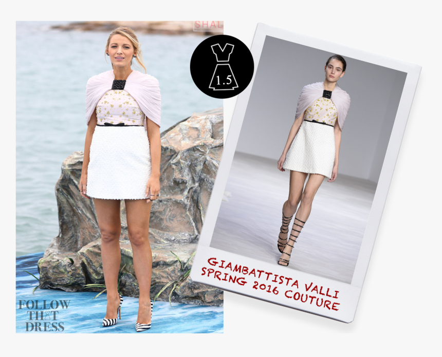 Blake Lively In Giambattista Valli Couture & Christian - Basic Pump, HD Png Download, Free Download