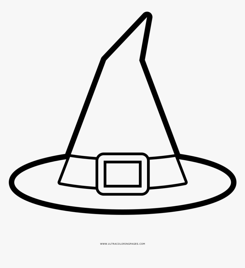 Witch Hat Coloring Page Witches Hat Coloring Sheet, HD Png Download