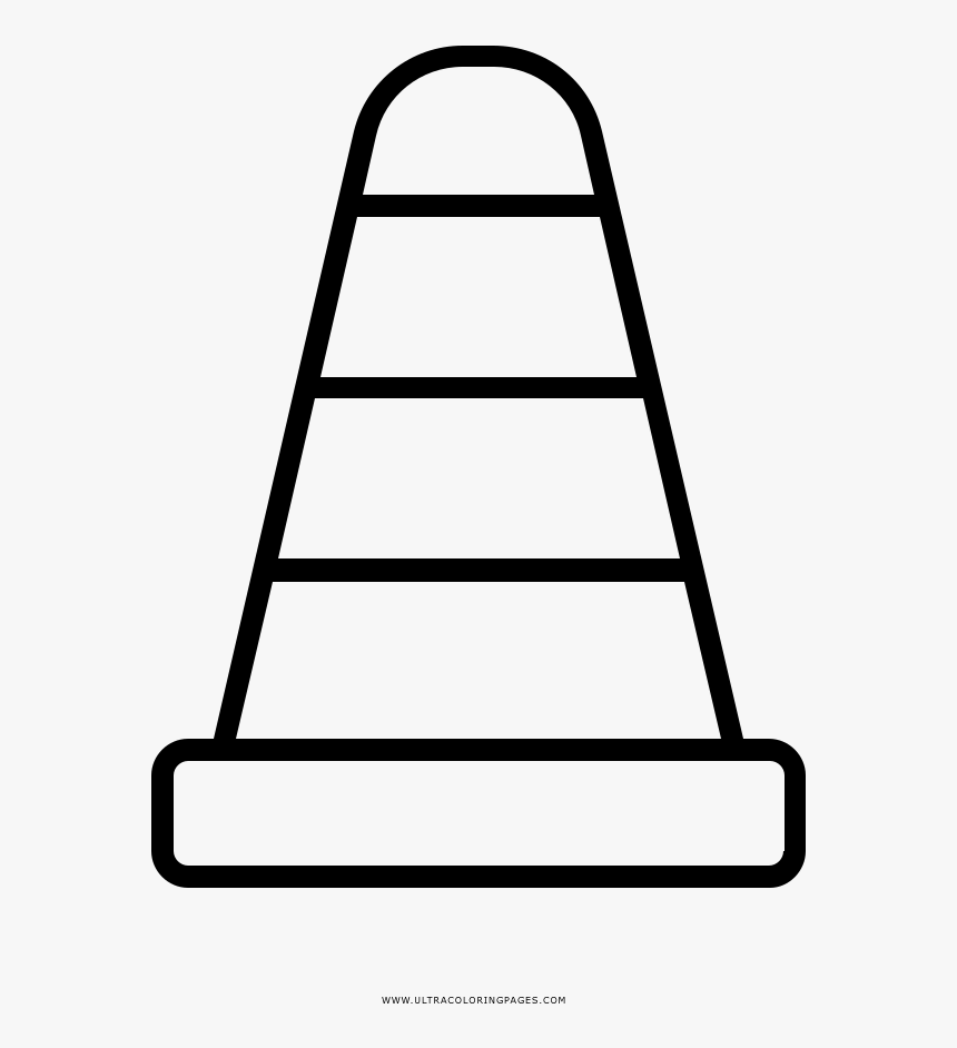 Witches Hat Coloring Page - Construction Cone Coloring Page, HD Png Download, Free Download