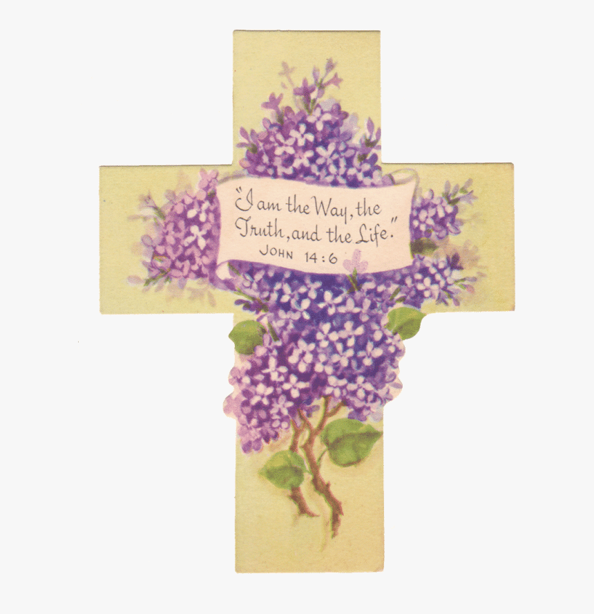 Easter Cross Greetings Vintage, HD Png Download, Free Download