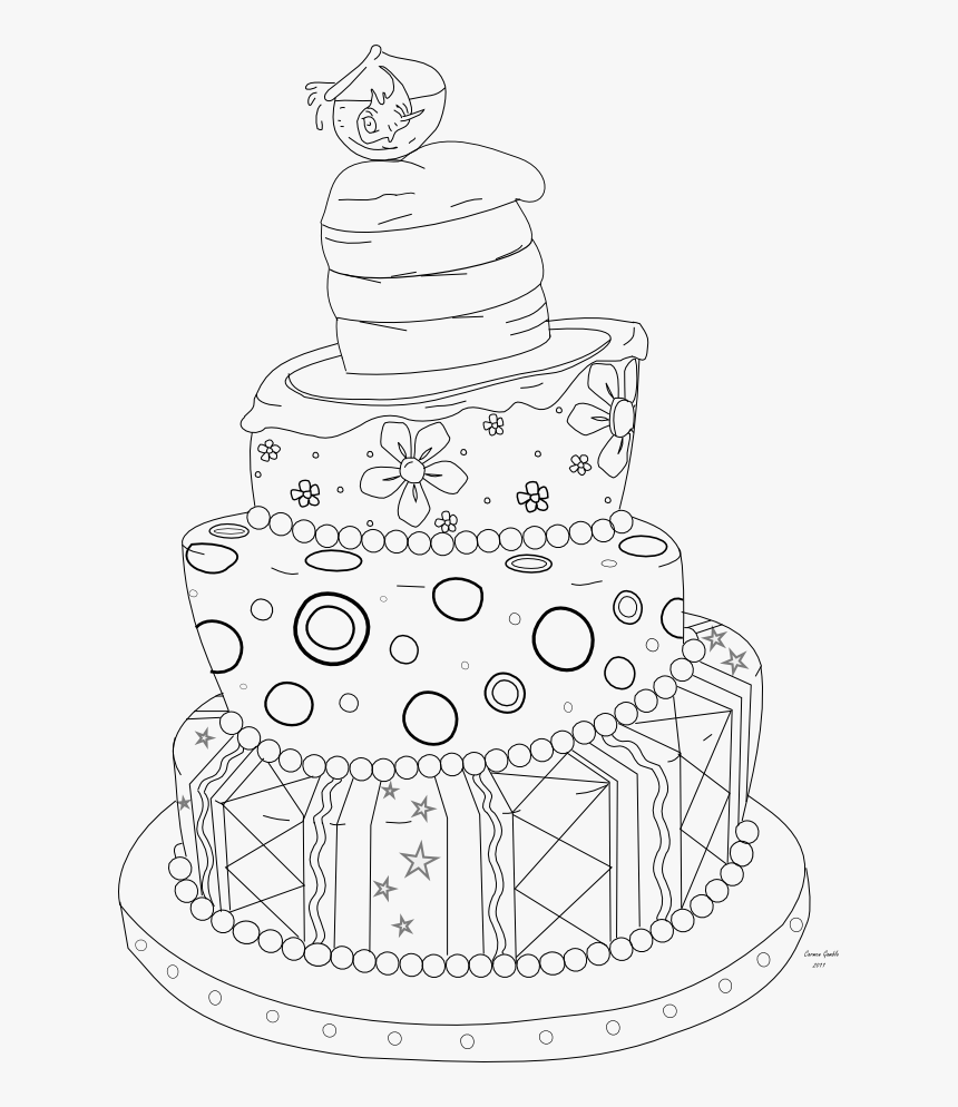 Free Whimsical Cake Digi Stamp - Whimsy Digi Stamps Freebies, HD Png Download, Free Download