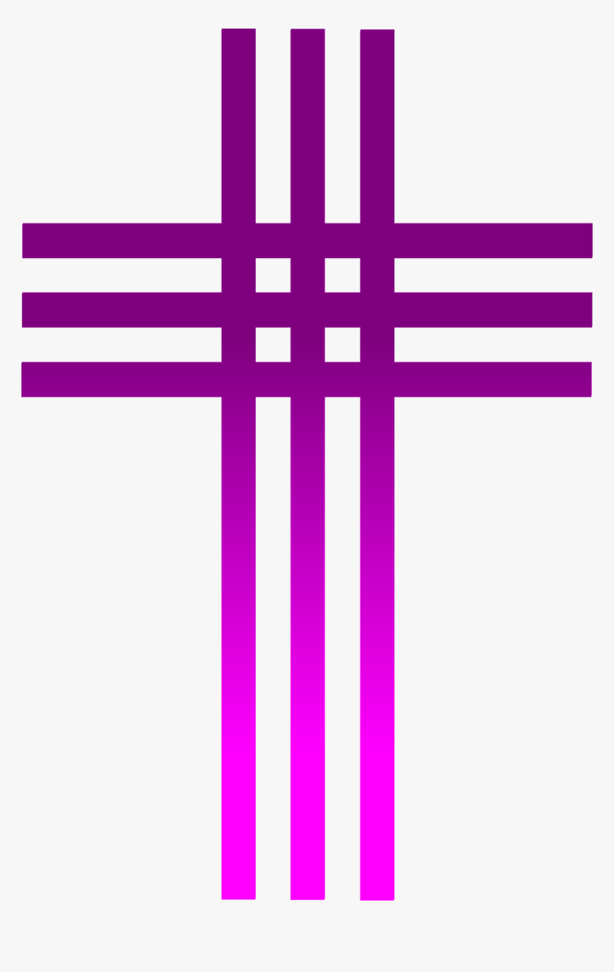 Purple Cloth Covered Easter Cross Clipart Transparent - Lenten Cross Clip Art, HD Png Download, Free Download