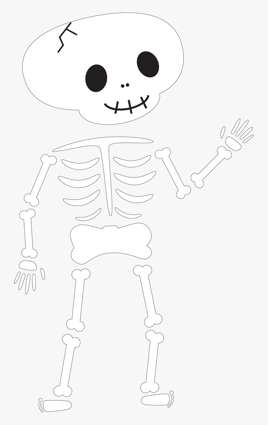 Skeleton Svg Cut File - Line Art, HD Png Download, Free Download
