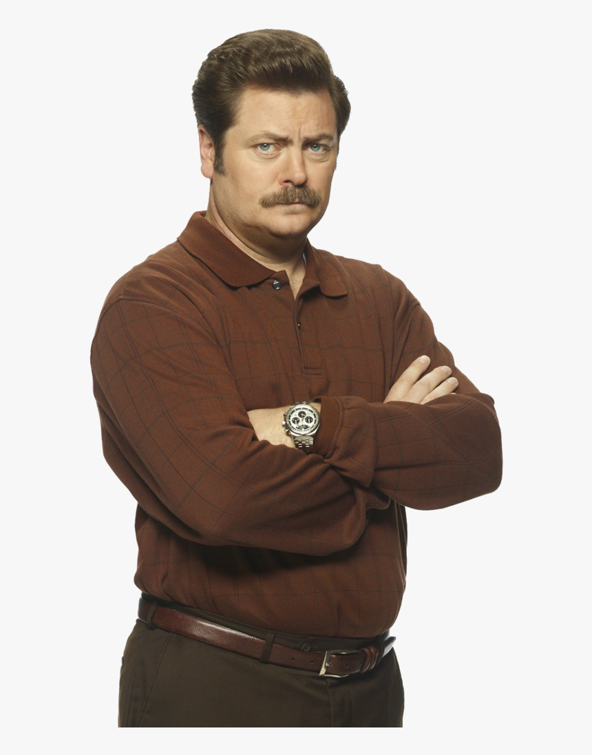 Transparent Ron Swanson Png - Ron Swanson Standing Up, Png Download, Free Download