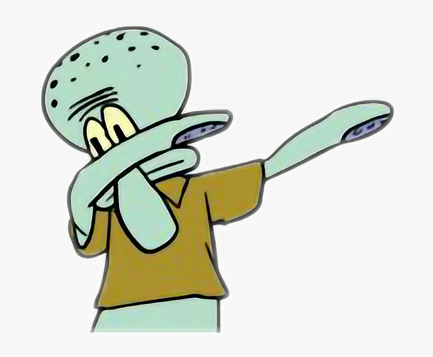 Squidward Dab Sticker Thestickiestickers - Calamardo Dab Png, Transparent Png, Free Download