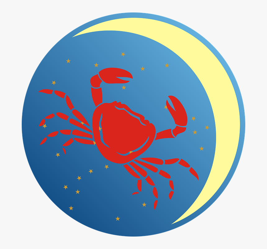 Cancer, Zodiac Sign, Zodiac, Moon, Star, Symbol - Oral Cancer Crab Symbol, HD Png Download, Free Download