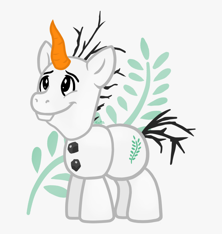 Olaf Elsa Rainbow Dash Pony White Mammal Vertebrate - Олаф В Виде Пони, HD Png Download, Free Download