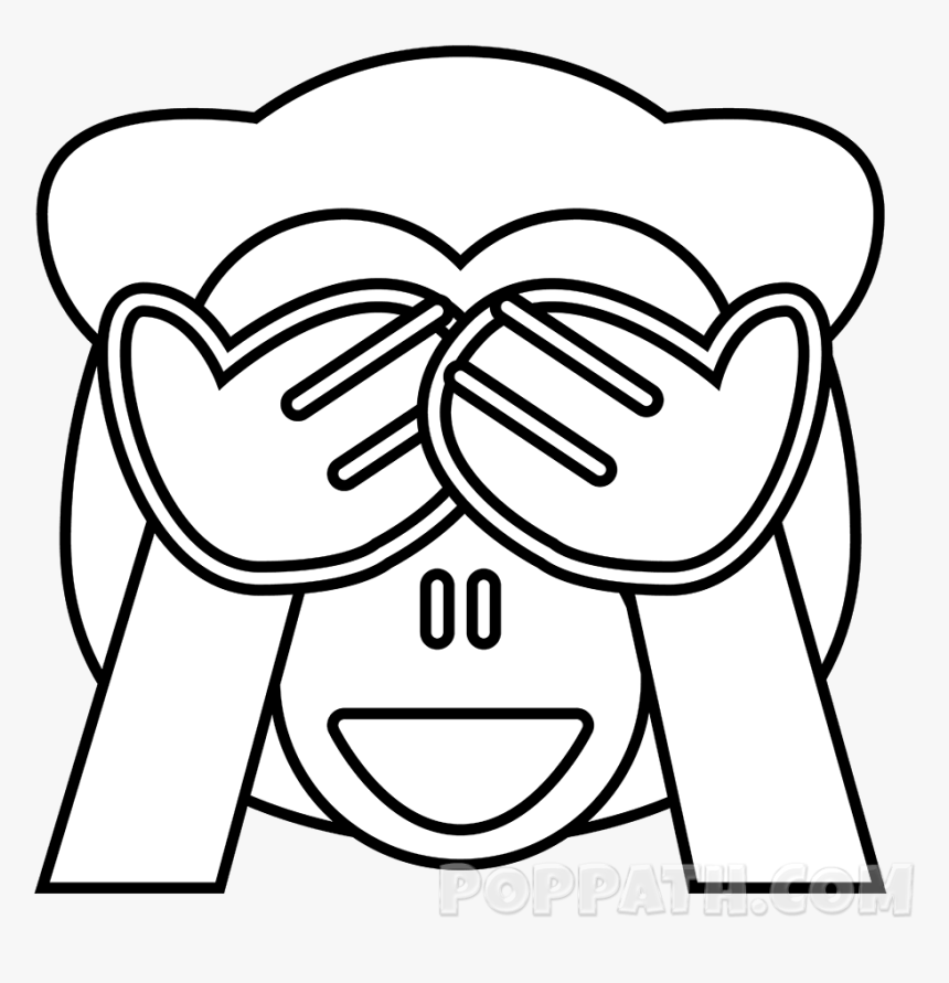 Chimp Drawing Family - Para Dibujar Emoji De Mono, HD Png Download, Free Download