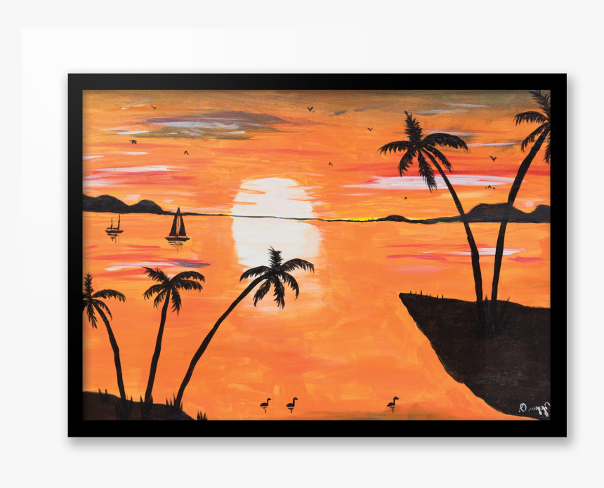 Sunset - Painting, HD Png Download, Free Download